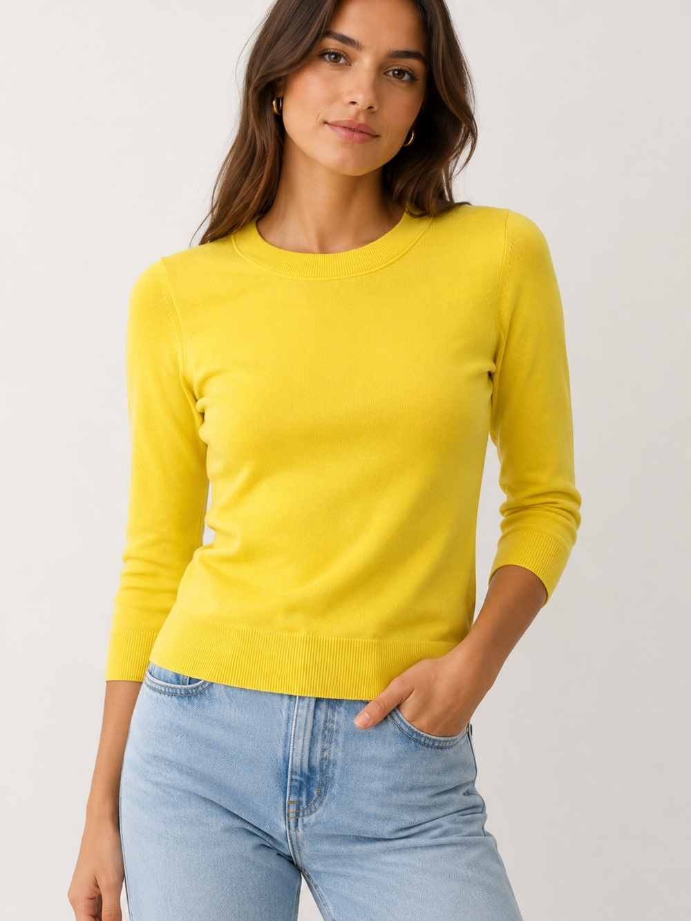 J. Crew Sunny Yellow Crewneck Sweater
